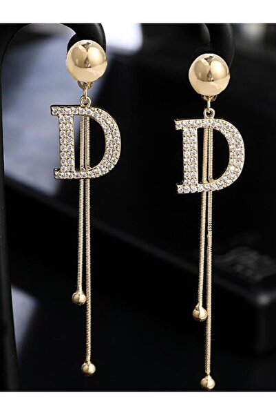 Choice TG-203 Bead Tassel Long Simple Earring Trend Gold Color Crystal Letter...