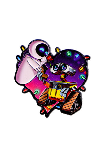 Choice1 1 Cartoon Robot Enamel Pin Couple Brooch For Coat Women's Brooches Fa...