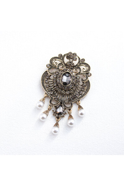 Choice TGNVSXZ37201 Fasion Vintage Gray Crystal Turkish Brooch For Women Arti...