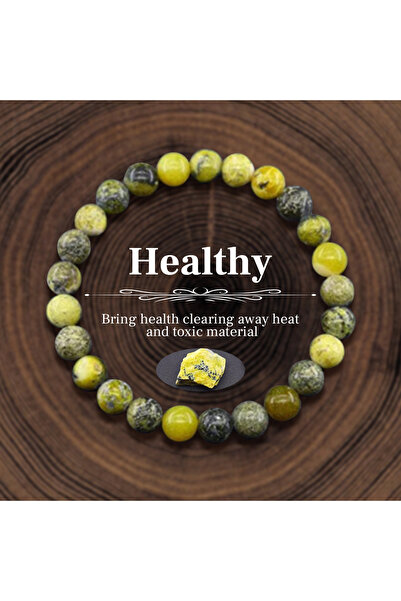 RINHOO FRIENDSHIP BR24Y0630-1 8mm Natural Stone Beaded Bracelet for Women Men...