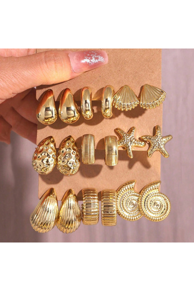 Choice AYA6557701 18 Pcs/Set Fashion Water Drop Earring For Women Vintage Exa...