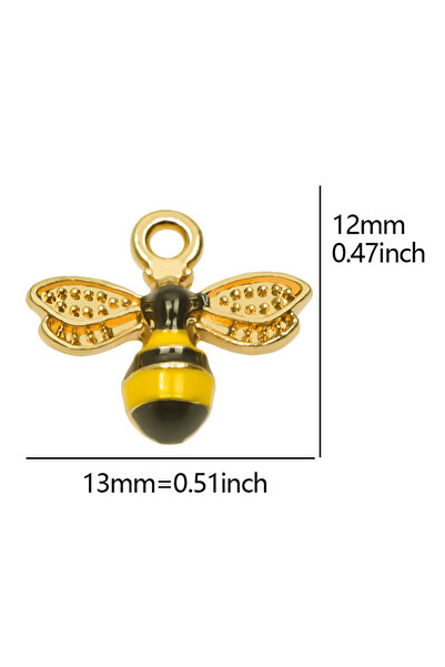 Choice 24306 20pcs Cute Animal Bee Pendants For Jewelry Making Supplies Ename...