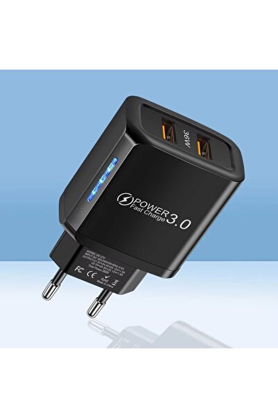 Choice 210 EU Black 2 USB Charger 36W Fast Charging Double USB Quick Charge 3...