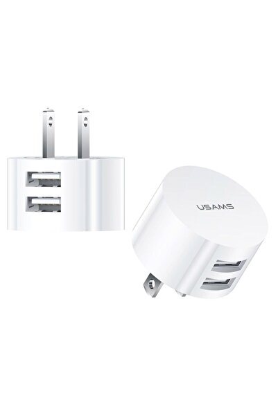 Choice US plug 5V 2.1A White Dual USB Charger Quick Charge Wall Charger Mobil...