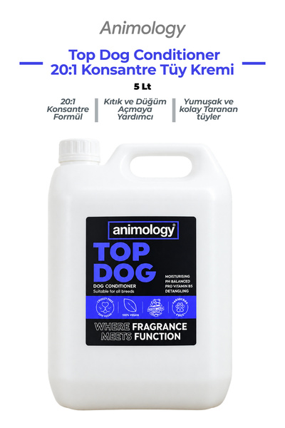 Animology Top Dog Kedi ve Köpekler için Conditioner Tüy Kremi 5 Lt - 20:1 Kon...