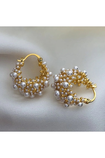 Choice 01 Irregular Metal Pearl Earrings European And American Style Personal...