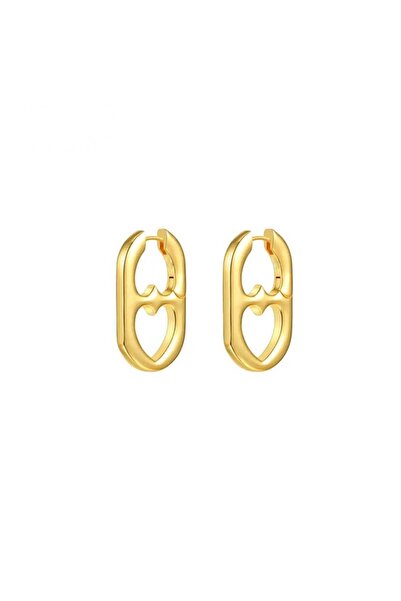 Choice WA4607-2 Silver Color Hollow Double Heart Earrings for Women Korean St...