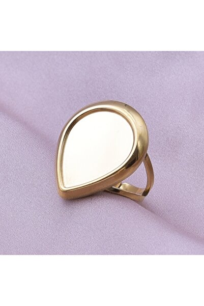 Choice J461-G Drop Shaped Smooth Surface Fashion Gold Plated Double Deck Ring...