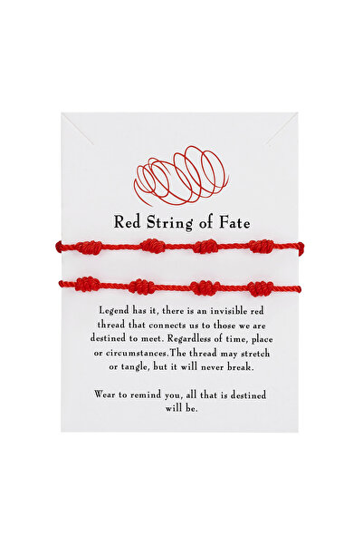Choice BR20Y0089-1 Lucky 7 Knots Red String Bracelets For Women Men Handmade ...