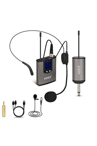 Choice1 1mic KDES Dual Wireless Microphone System Headset Mic/Stand Mic/Laval...