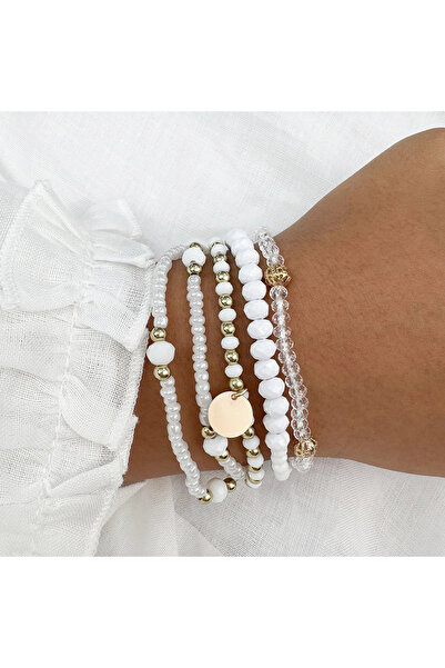 choice2 5 Bohemian Ethnic Beaded Bracelets Set For Women Beads Chains Stackab...