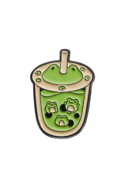 Choice QHXZ300 Cartoon Animal Pearl Bobo Milk Tea Enamel Pin Cute Hippo Fox F...