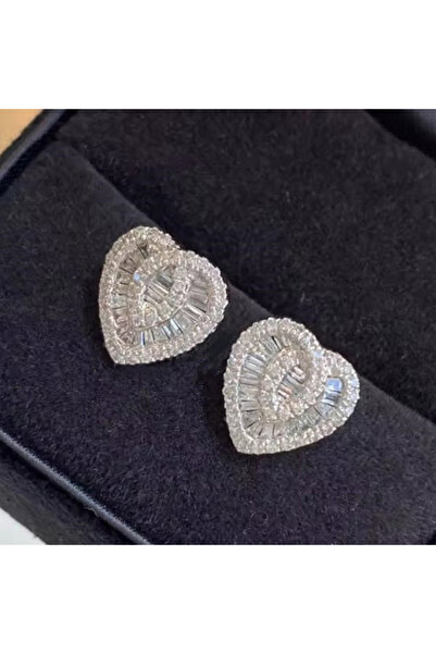 Choice E4341 Huitan Sweet Lady Love Heart Stud Earrings with Brilliant Cubic ...