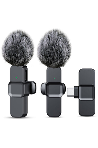 Choice1 2mic for Type-C New Pink K10 Wireless Lavalier Microphone Plug and Pl...
