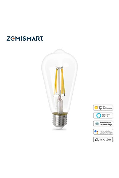Choice For 220-240V Yes Zemismart Matter WiFi Smart Led Filament Light Bulb 7...