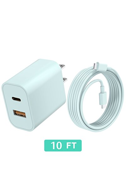 Choice3 US green-1 set 20W Ultra Fast Charging Kit, Dual-Port USB-C Wall Adap...