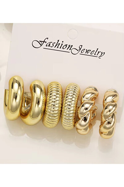 Choice1 AYA6Pcs Fashion Classic Twist C Shape Earring Set For Women Tear Drop...