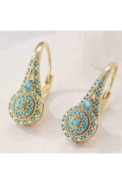 Choice E5459 Huitan Special Style Women Bohemia Drop Earrings Full Blue Turqu...