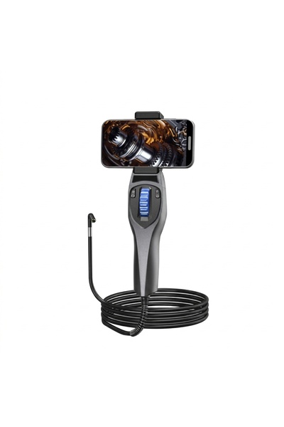XWALL 360 Derece Oynar Başlı 6mm Lens Çapı 1 Metre Yarı Sert Kablo Yılan Endo...