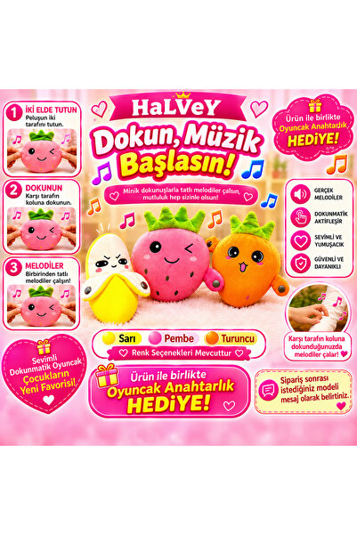 HaLVeY Tene dokununca Müzik çalan melodili peluş oyuncak & Ürün ile birlikte ...