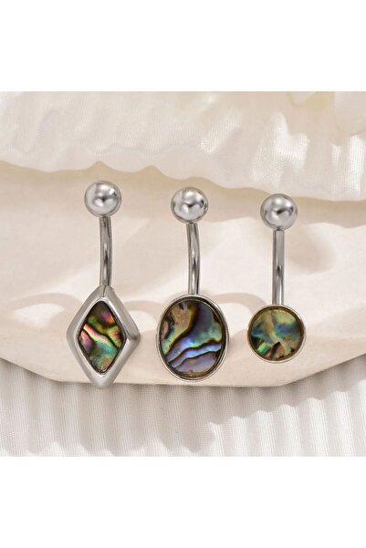 choice2 3 PCS 14G Stainless Steel Navel Belly Button Rings Women Fashion Rhom...