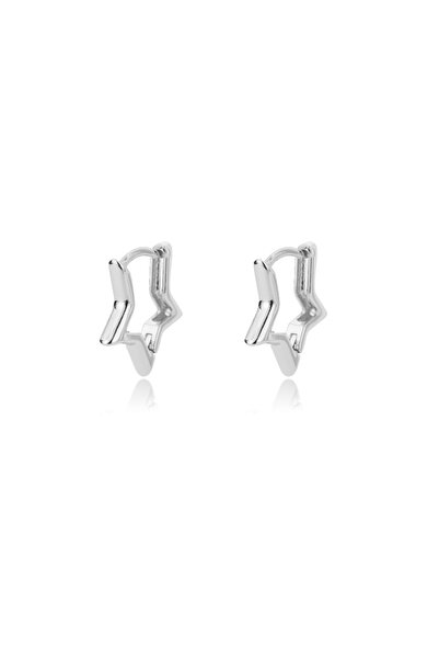 Choice E2029S-1 Geometric Star Earrings For Women Stainless Steel Star Hoop E...