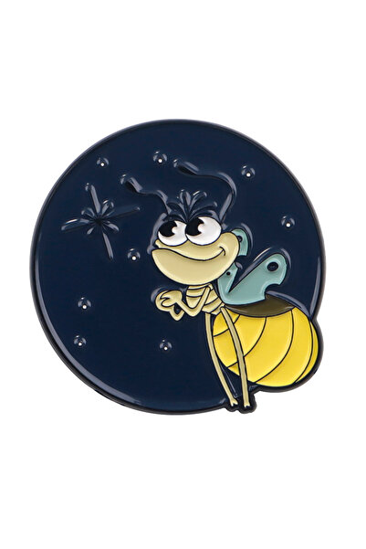 Choice1 1 Cute Firefly Enamel Pin Cartoon Frog Brooch For Coat Women's Brooch...