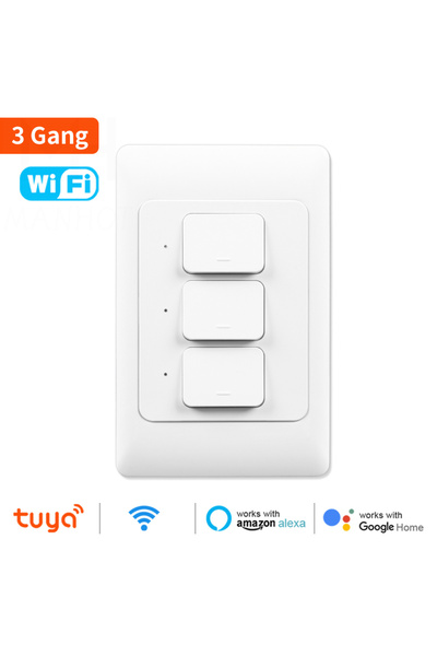 Choice Wifi 3 gang MANHOT WiFi Push Smart Switch Button Wall Light Switches 1...