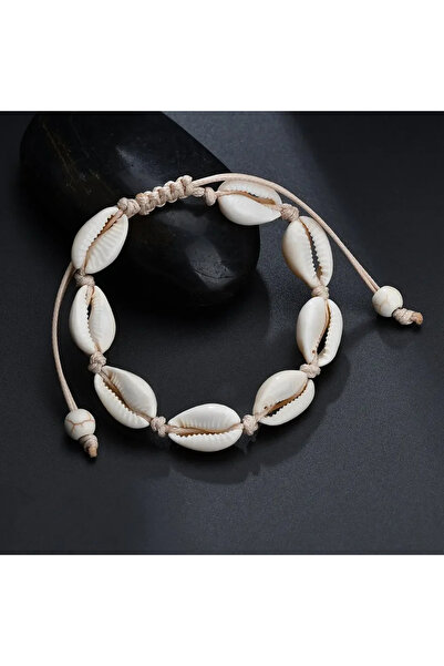 Choice White Summer Beach Shell Anklet For Women Bohemian Braided Rope Adjust...
