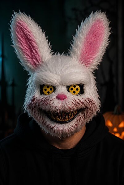 Patladı Gitti Halloween Cadılar Bayramı Tüylü Tavşan Halloween Maske