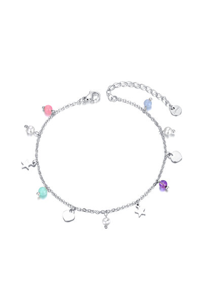Choice B22135P Natural Stone Beads Handmade Chain Stainless Steel Necklace Fo...