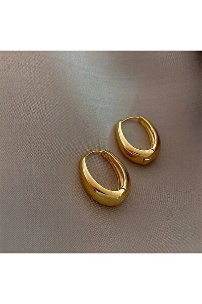 Choice1 01 New Classic Copper Alloy Smooth Metal Hoop Earrings For Woman Fash...