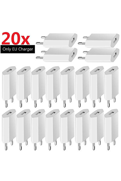 Choice 20pcs Eu Plug White 10/20Pcs Mini Portable 5V 1A Eu AC Usb Wall Charge...