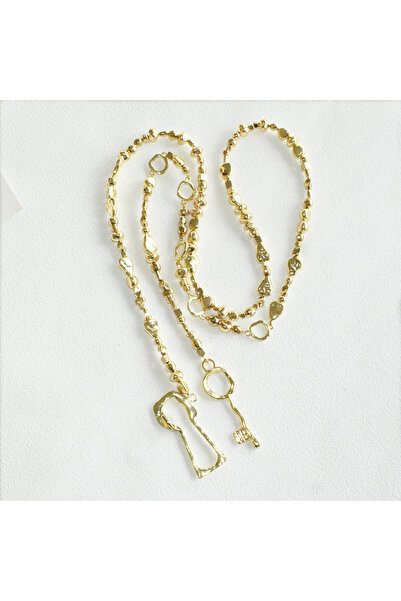 Choice gold Women Fashion Plastic Beads With Alloy Lock Key Pendant Belly Cha...