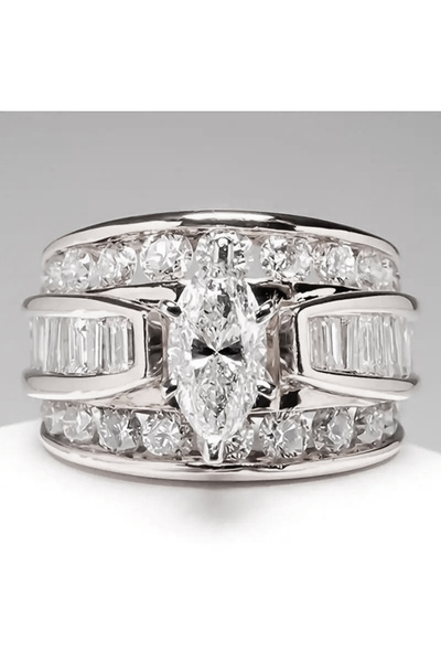 Choice 11 Q433 Huitan Luxury Marquise Cut Ring Female Gorgeous Anniversary Pa...