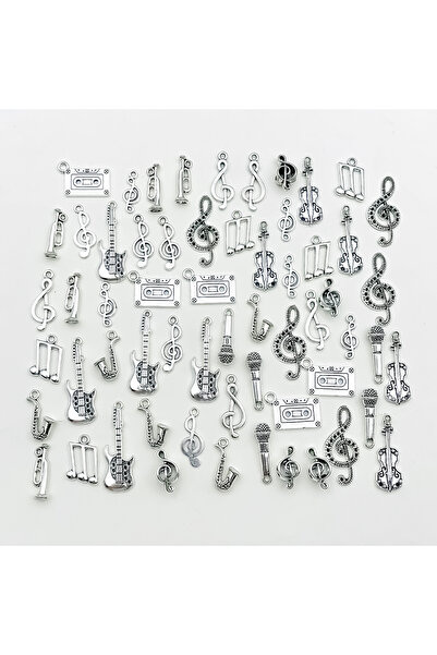 Choice SN305-60pcs Mix 60pcs Antique Silvery Musical Instrument Notes Charms ...