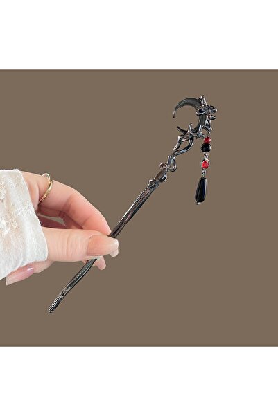 Choice Black 2025 New Chinese Style Black Moon Hair Sticks For Women Vintage ...