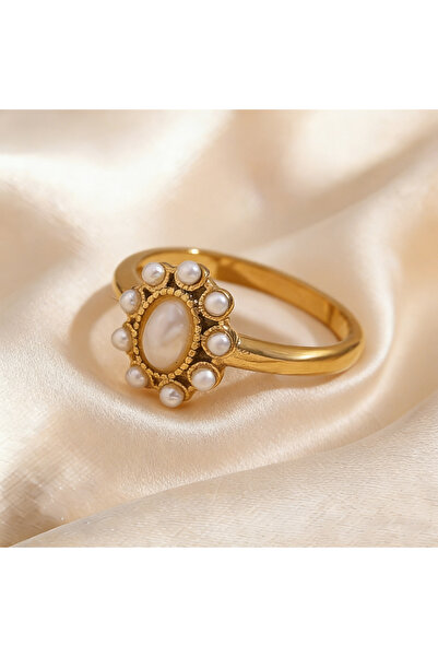 Choice4 6 B Yupsk 316L Stainless Steel Rings For Women Cubic Zirconia Pearl L...