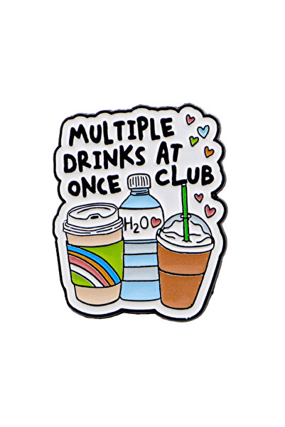 Choice 5 "One Day,We Will Wake Up To His Obituary" Enamel Pin Cartoon Skeleto...