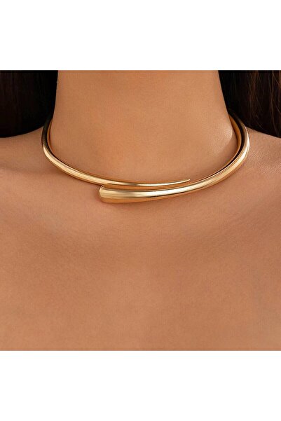 Choice Gold Color 1 PuRui Trendy Simple Water Drop Torques Choker Necklace Op...