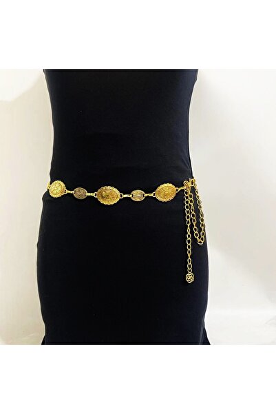 Choice1 Gold2 Gold Plated Vintage Sunflower Smiley Face Metal Waist Chain Wom...