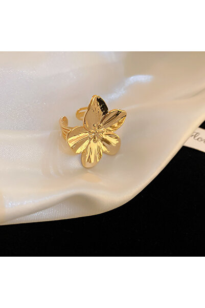 Choice RINHOO FRIENDSHIP resizable RI24Y0076 Vintage Gold Color Metal Flower ...
