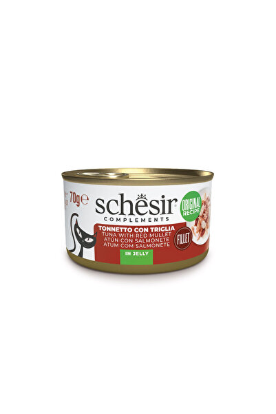 Schesir CONSERVA PISICA TON CU BARBUN ROSU IN GELATINA IN JELLY 70GR