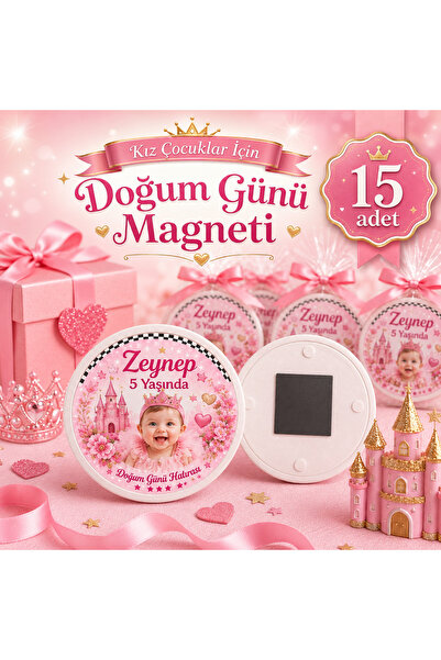 Sultan magnet hediyelik Kişiye Özel Doğum Günü Magneti – Fotoğraflı Premium B...
