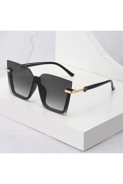 Choice black Women Men Sun Glasses Streetwear Large Frame Eyewear GogglesHoll...