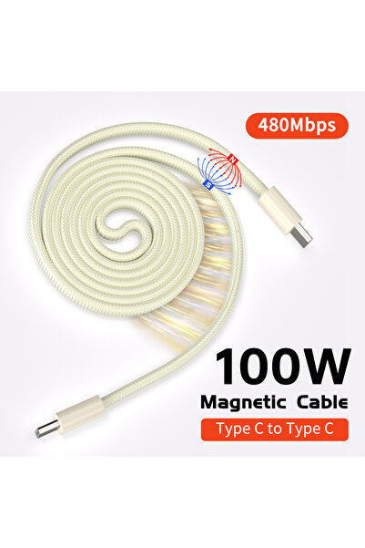 choice2 Type-C to Type-C 1m Off-white PD 100W USB C to Type C Fast Charging C...
