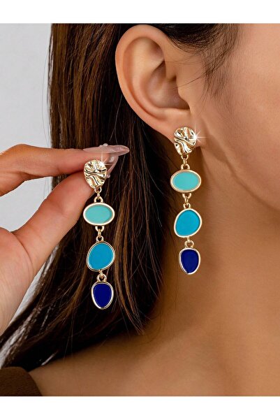 Choice Blue A Pair of Trendy Casual Fashion Oil-Drip Elegant and Versatile Wo...