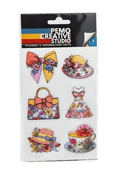 PEMO Creative Studio Cottagecore Sticker Seti 6 Parça Pazar Sabahı UV DTF Kab...