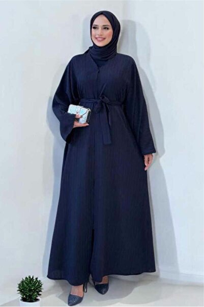 TRENDTESETTÜR KADIN LACİVERT KUŞAKLI ABAYA T 71007