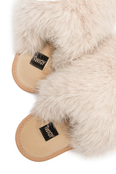 Twigy Ella Peluş Kadın Ev Terliği Bej 37/41